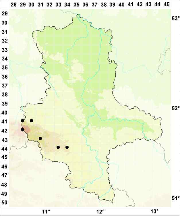 Karte Herbar NP Harz